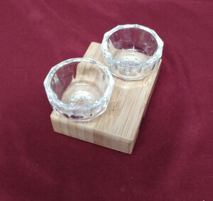 Clear Glass Mini Bowls Salt Cellar Ring Dish Bead Holder Vintage Set of 2